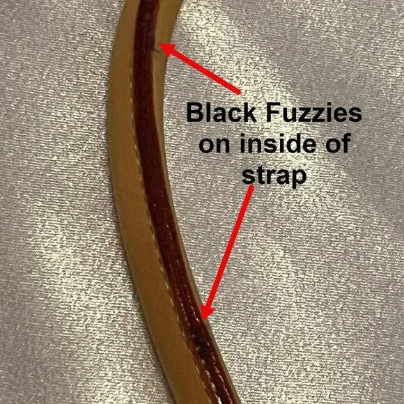 Dooney & Bourke Signature Buckle Satchel – Grey/White with Natural Trim - Picture 15 of 16